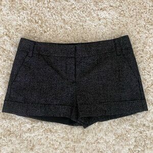 Express Design Studio Black and Silver Tweed Shorts